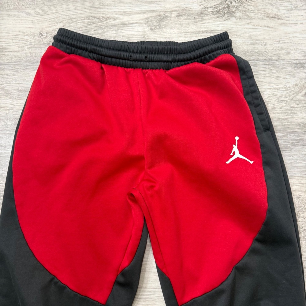Jordan Kids Red Black Colorblock Fleece Lined Joggers Sweatpants XL 13-15Y - Picture 6 of 12